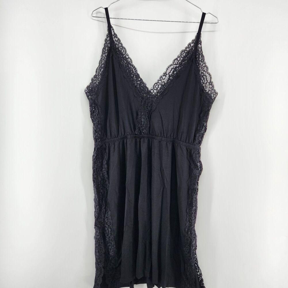 Adore‎ Me Women's Large Black Aimee Slip Dress NWT